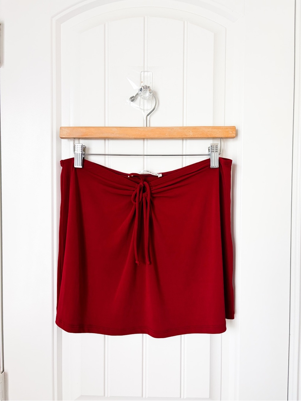 Robin Piccone Vintage Red Drawstring Swim Coverup Skirt Size Medium